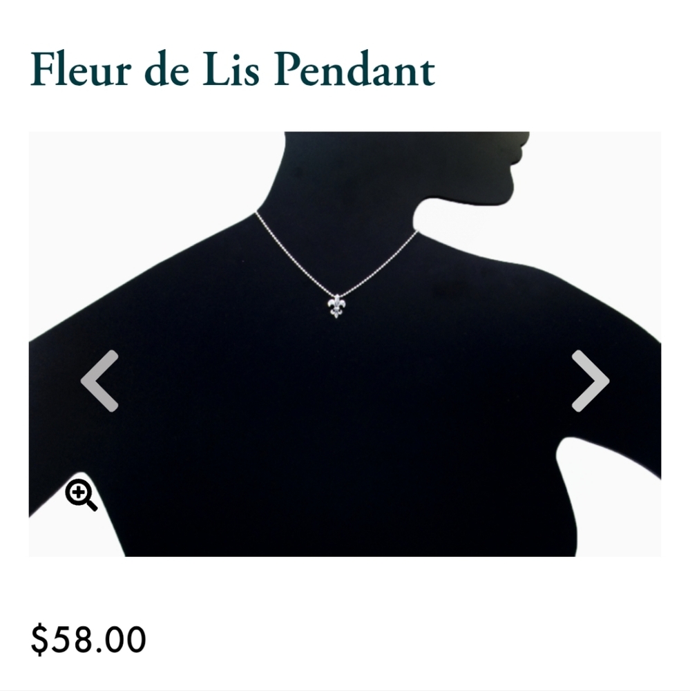 Mignon Faget Silver Fleur-de-Lis Pendant - Picture 3 of 3